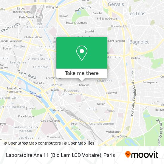 Laboratoire Ana 11 (Bio Lam LCD Voltaire) map