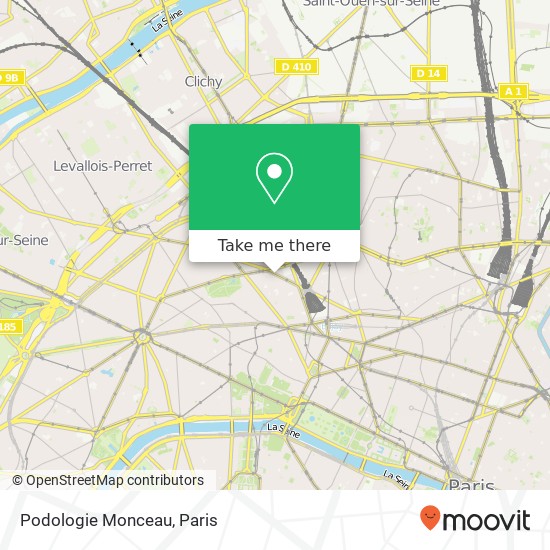 Podologie Monceau map