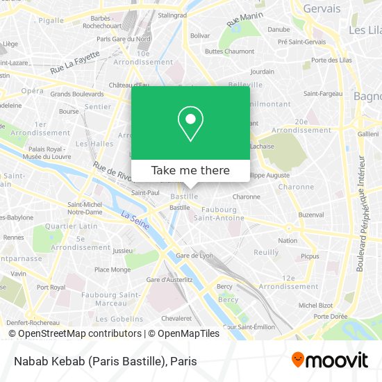 Mapa Nabab Kebab (Paris Bastille)