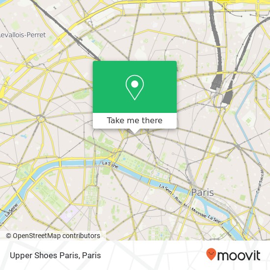 Upper Shoes Paris map