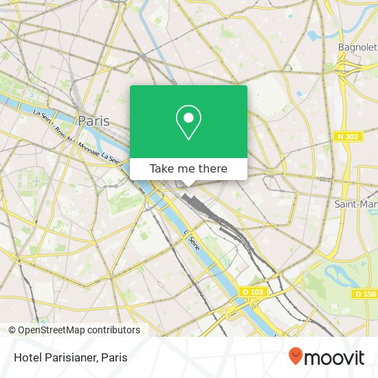Hotel Parisianer map