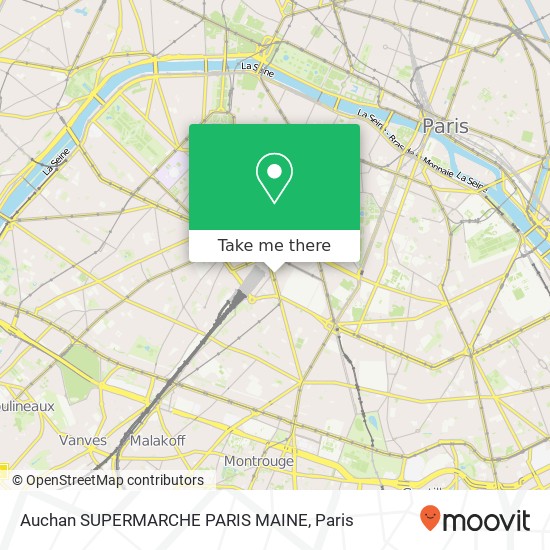 Auchan SUPERMARCHE PARIS MAINE map