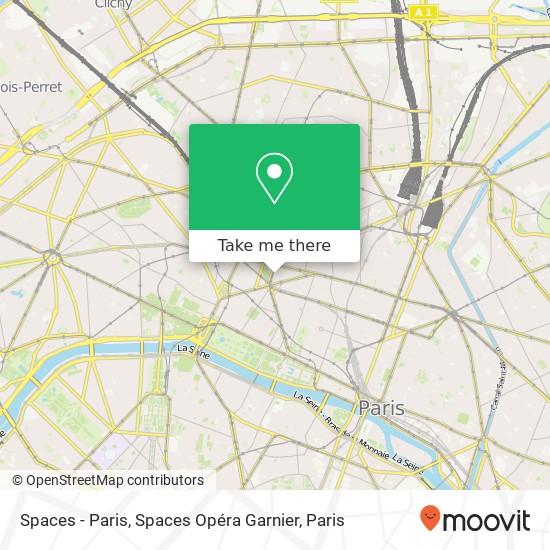 Spaces - Paris, Spaces Opéra Garnier map