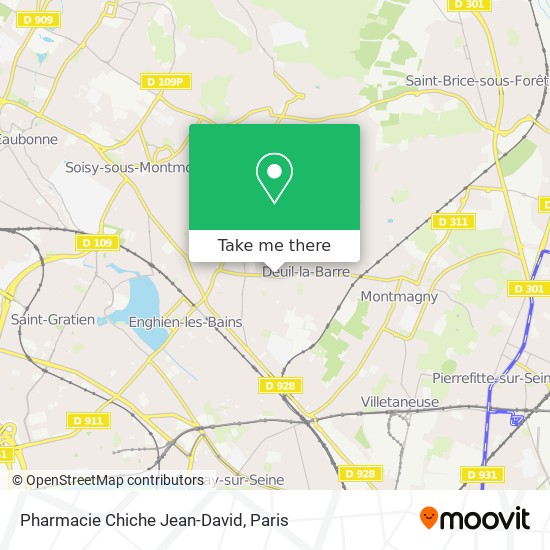 Mapa Pharmacie Chiche Jean-David