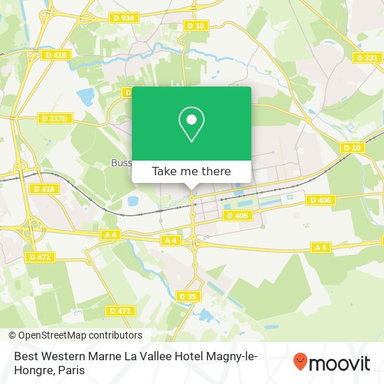 Mapa Best Western Marne La Vallee Hotel Magny-le-Hongre