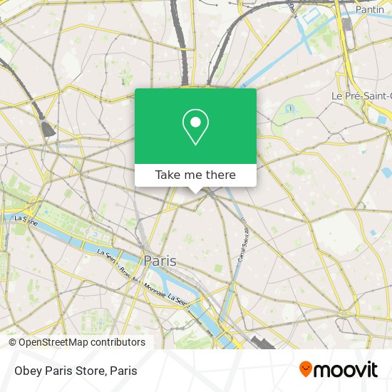 Obey Paris Store map