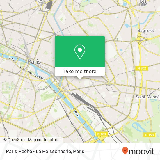 Mapa Paris Pêche - La Poissonnerie