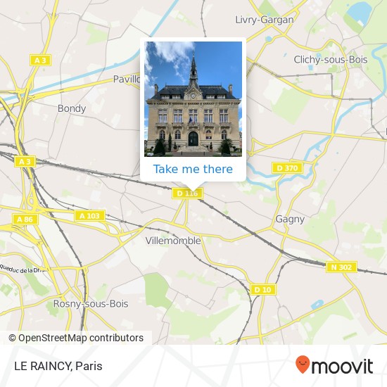 Mapa LE RAINCY