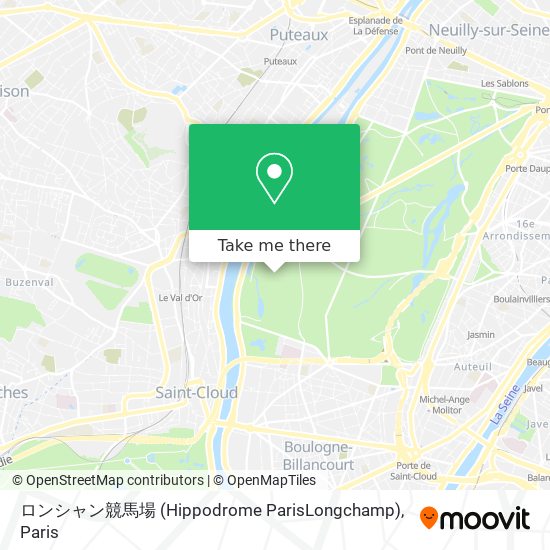 ロンシャン競馬場 (Hippodrome ParisLongchamp) map