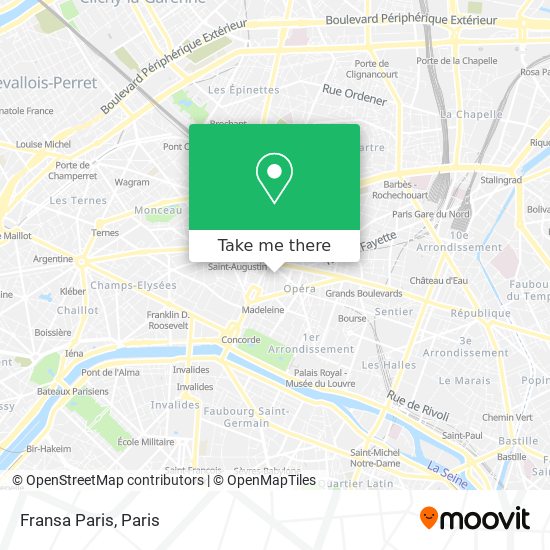 Fransa Paris map