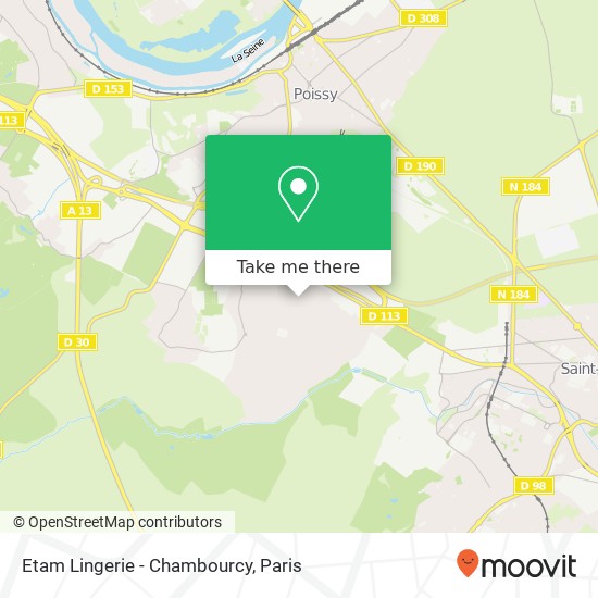 Mapa Etam Lingerie - Chambourcy