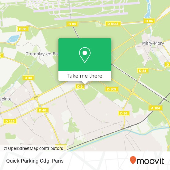 Mapa Quick Parking Cdg