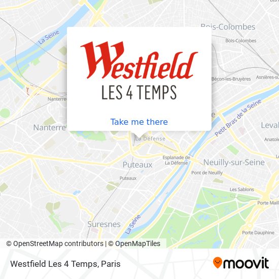 Mapa Westfield Les 4 Temps