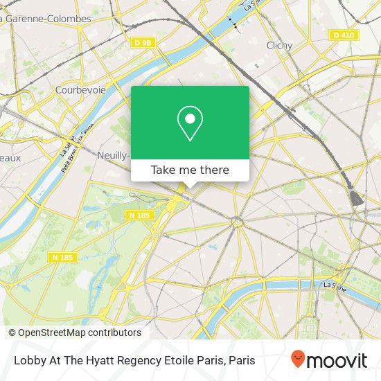 Mapa Lobby At The Hyatt Regency Etoile Paris