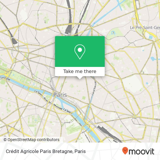 Crédit Agricole Paris Bretagne map