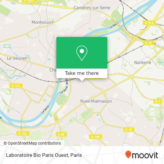 Laboratoire Bio Paris Ouest map
