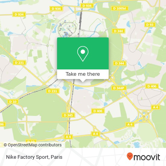 Nike Factory Sport map