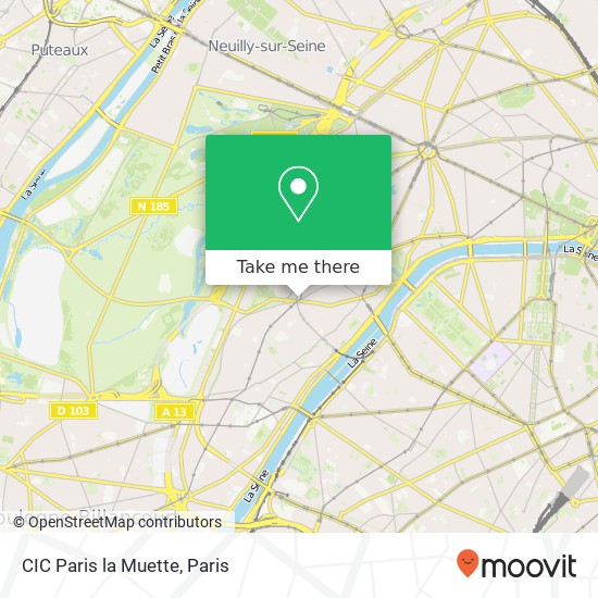 Mapa CIC Paris la Muette