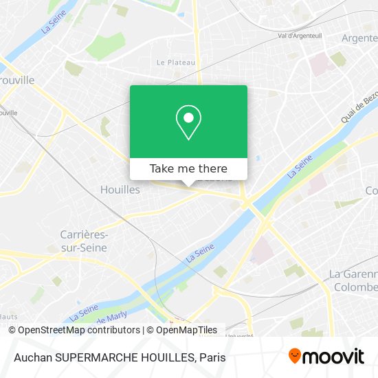 Mapa Auchan SUPERMARCHE HOUILLES