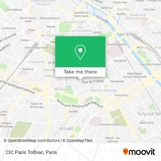CIC Paris Tolbiac map