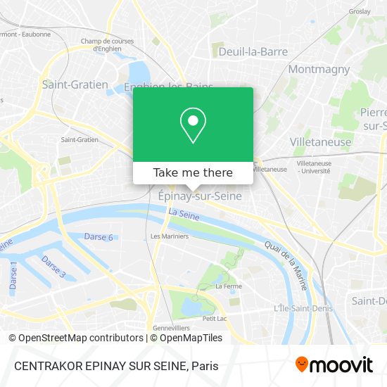 Mapa CENTRAKOR EPINAY SUR SEINE