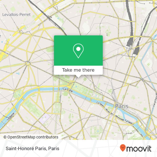 Mapa Saint-Honoré Paris