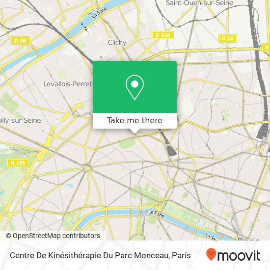 Centre De Kinésithérapie Du Parc Monceau map