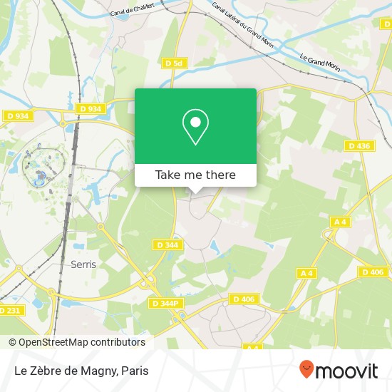 Mapa Le Zèbre de Magny