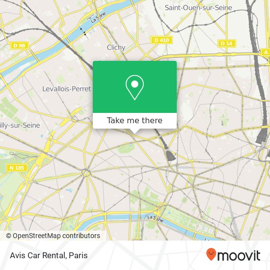 Avis Car Rental map