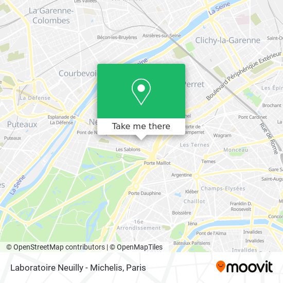 Laboratoire Neuilly - Michelis map