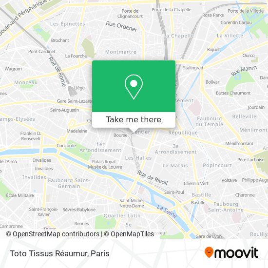 Toto Tissus Réaumur map
