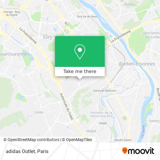 adidas Outlet map