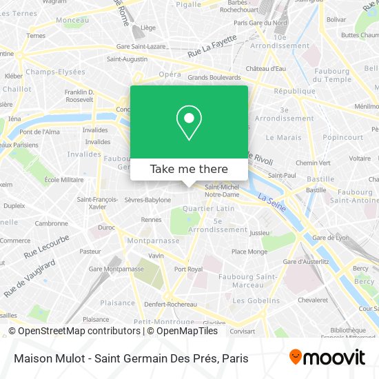 Maison Mulot - Saint Germain Des Prés map