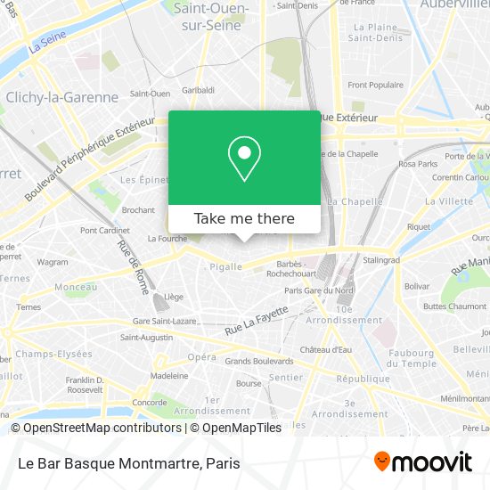Le Bar Basque Montmartre map