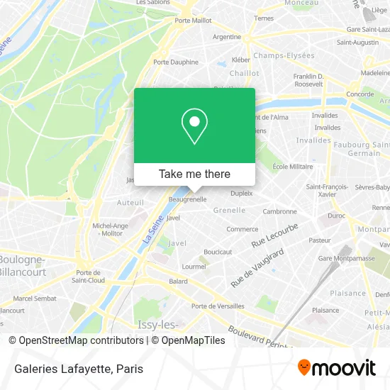 Galeries Lafayette map