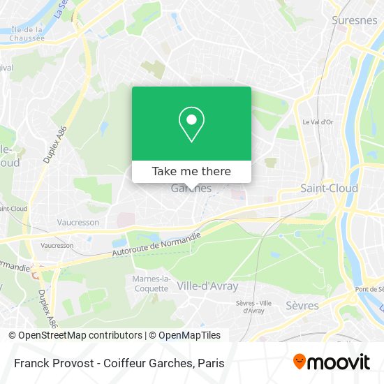 Mapa Franck Provost - Coiffeur Garches