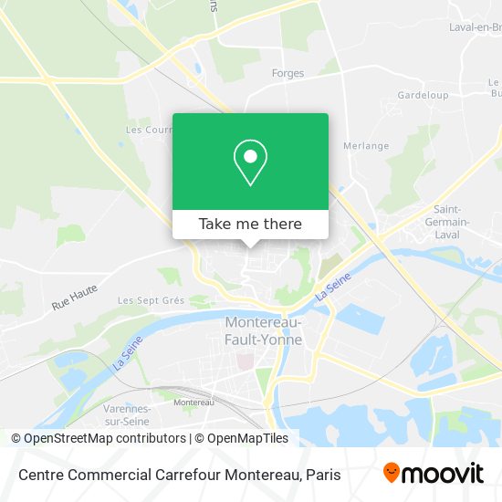 Centre Commercial Carrefour Montereau map