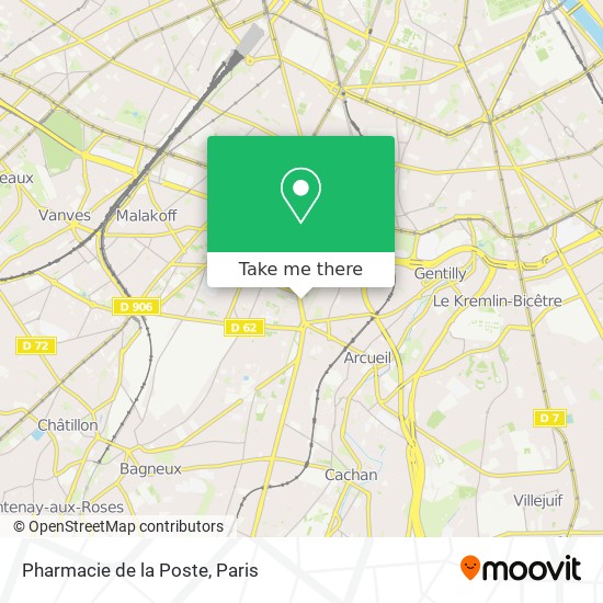 Mapa Pharmacie de la Poste