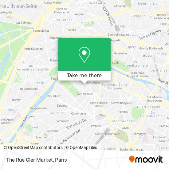 How to get to The Rue Cler Market in Paris by Metro, Bus, Light Rail or ...