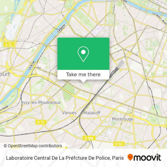 Laboratoire Central De La Préfcture De Police map
