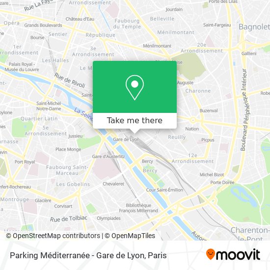 Parking Méditerranée - Gare de Lyon map
