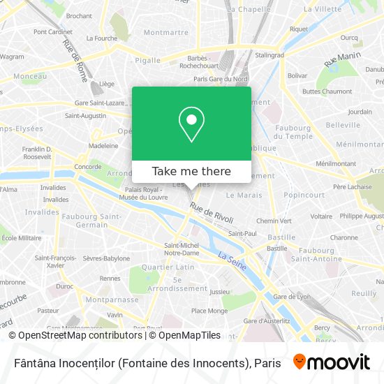 Fântâna Inocenților (Fontaine des Innocents) map