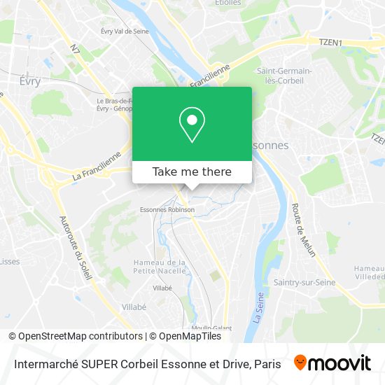Intermarché SUPER Corbeil Essonne et Drive map