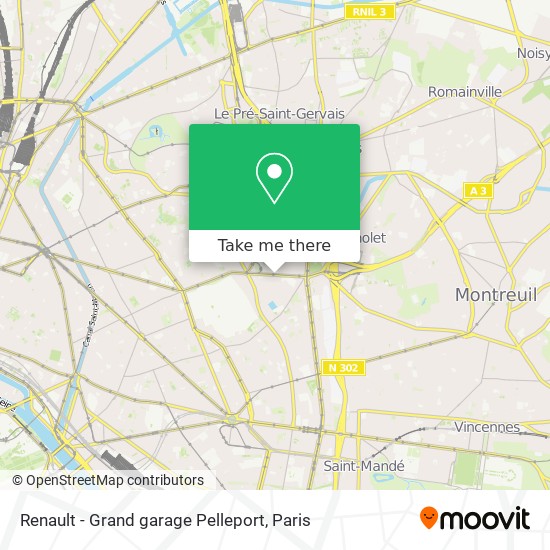 Mapa Renault - Grand garage Pelleport