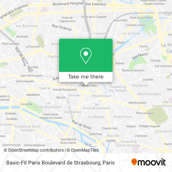 Basic-Fit Paris Boulevard de Strasbourg map