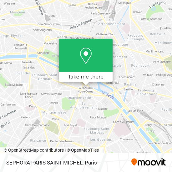 Mapa SEPHORA PARIS SAINT MICHEL