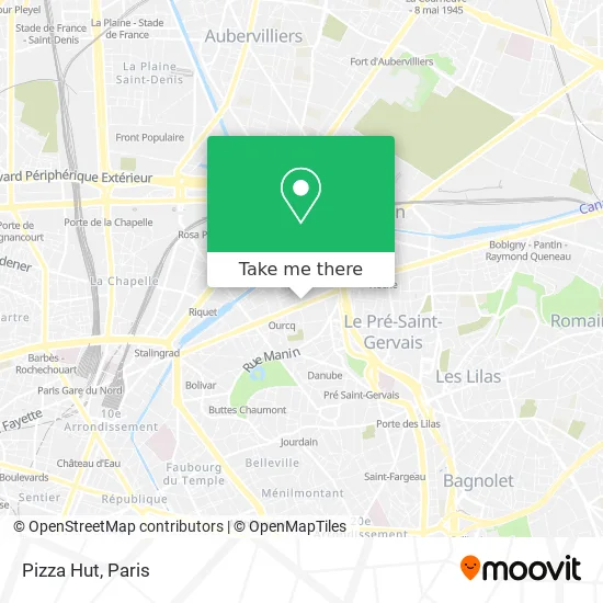 Pizza Hut map