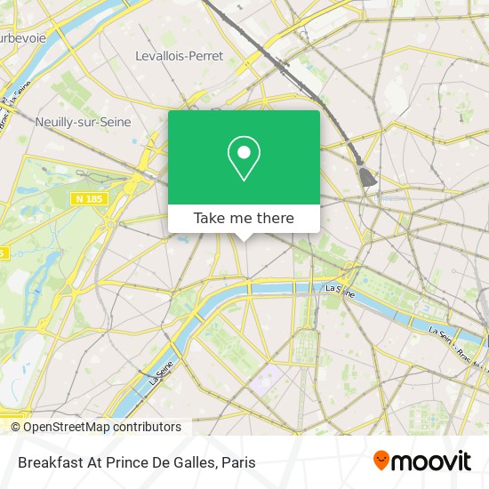 Breakfast At Prince De Galles map