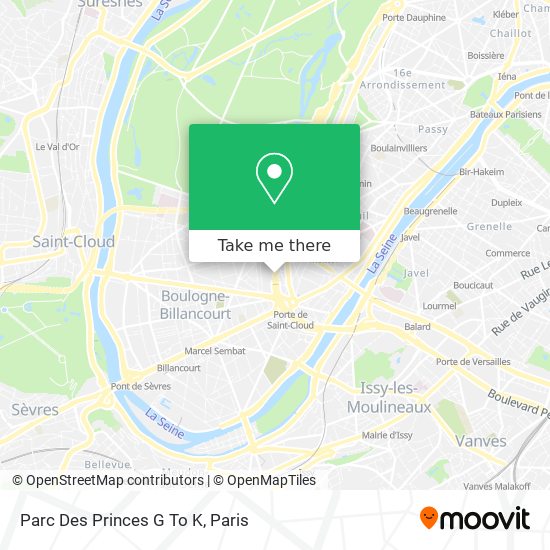 Parc Des Princes G To K map