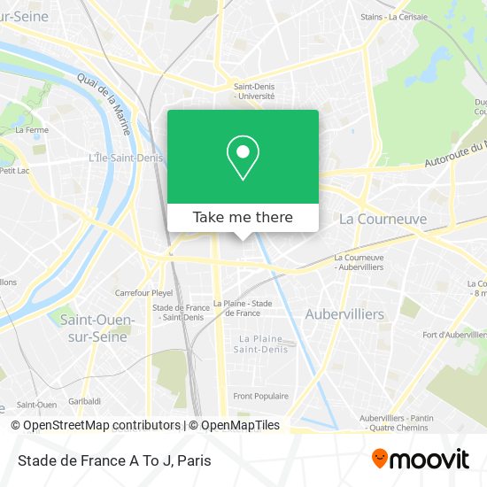 Mapa Stade de France A To J